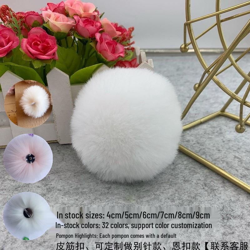 Multi-Color Faux Rabbit Fur Pom Pom for Bags, Clothing, Shoes, and Hats