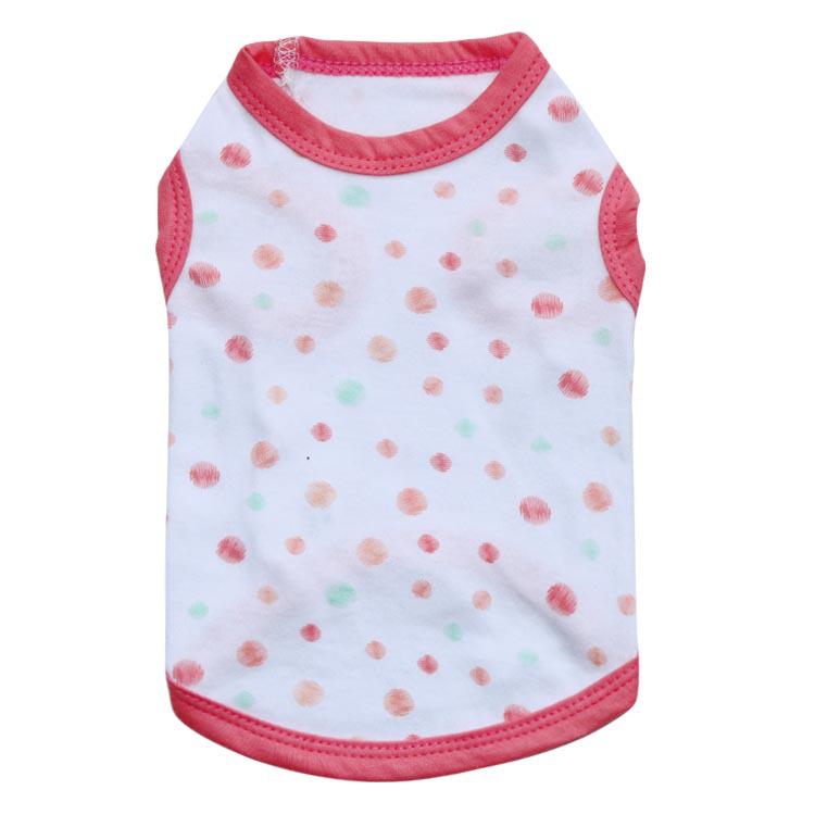 Pet Vest: Candy Color Polka Dot Terry Cloth for Small Dogs and Cats - Spring/Summer Wear