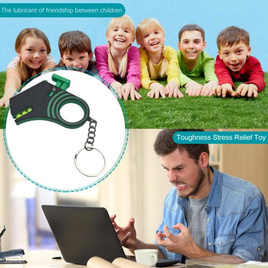 3D tištěný Fidget Spinner Střelec s klíčenkou Úleva od stresu a úzkosti Mini míček