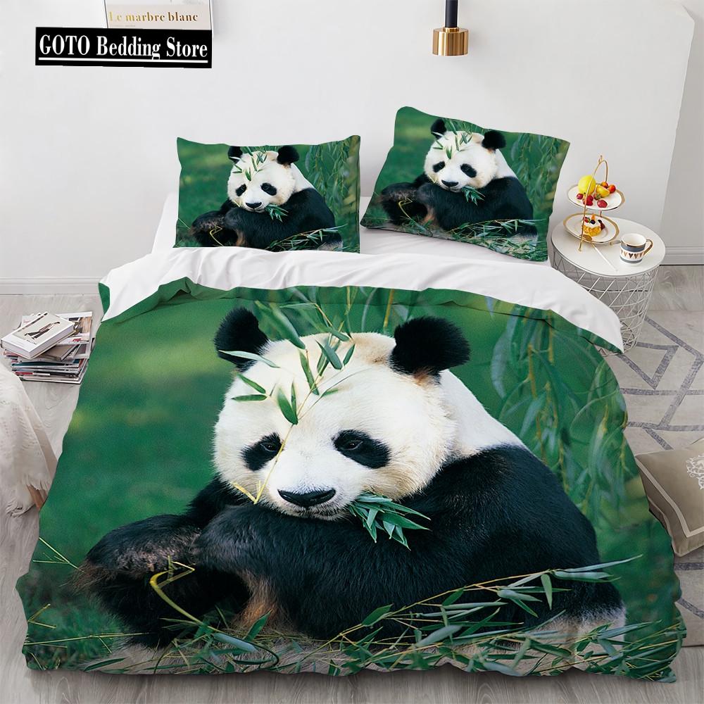 Microfiber Fabric Bedding Set Adults Duvet Cover Sets Kids,twin Full Queen Bedroom Set Tiger, Lion, Panda Housse De Couette