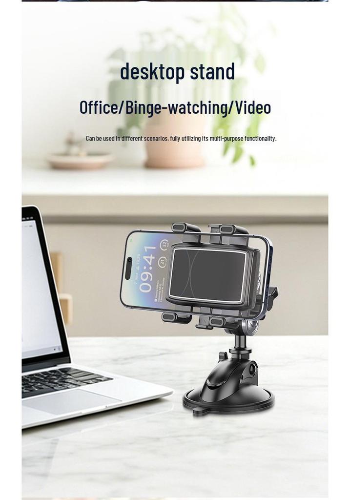 Universal Rotating Suction Cup Phone Holder for Car Windshield Navigation