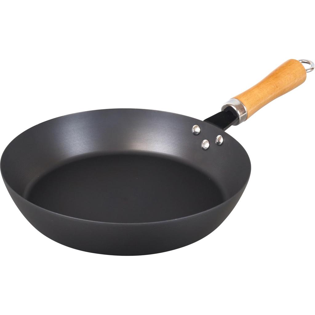 Wahei freiz Nitrided Iron Frying No Seasoning Ready To IH and Gas Nagayoshi Rust-Resistant, Non-Stickable Pan, 26cm, Required, Use, Compatible,