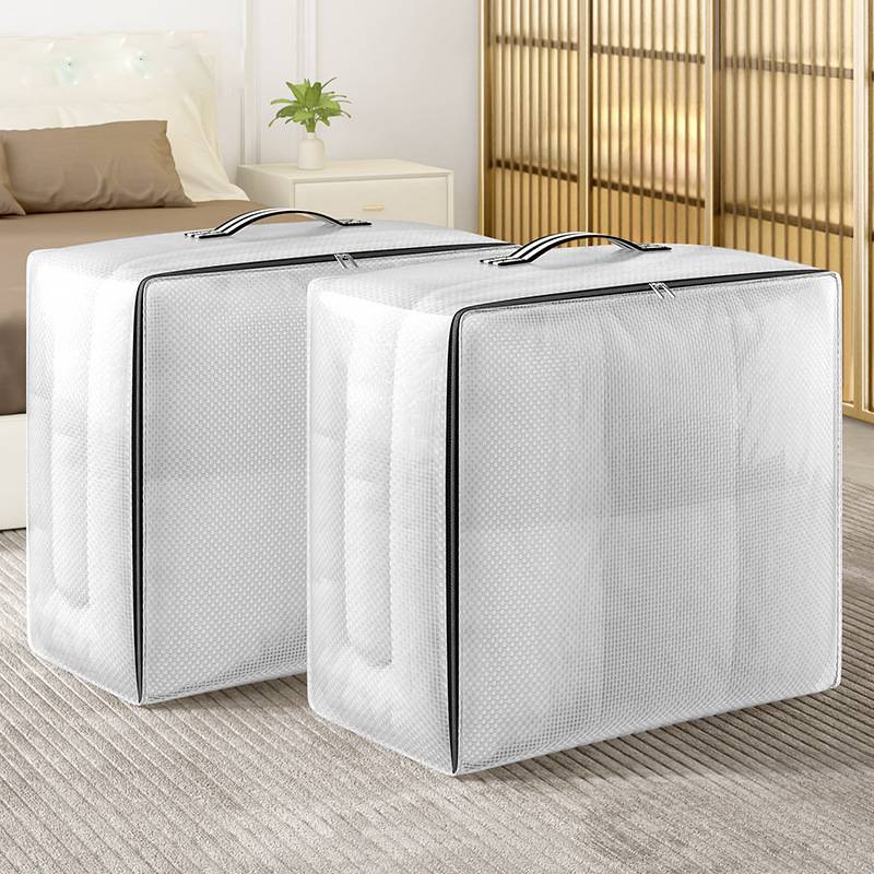 Cotton Quilt Storage Bag With Pp Material Large Capacity For Bedroom Closet Organization