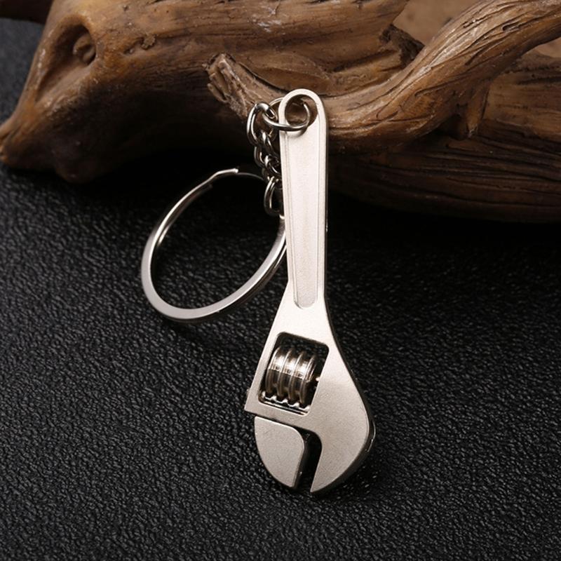 2 Stück Mini-Schraubenschlüssel Werkzeug Anhänger Schlüsselanhänger Multitool Schlüsselhalter Organizer Metallschraubenschlüssel Schlüsselring Mini-Taschenwerkzeug Orna