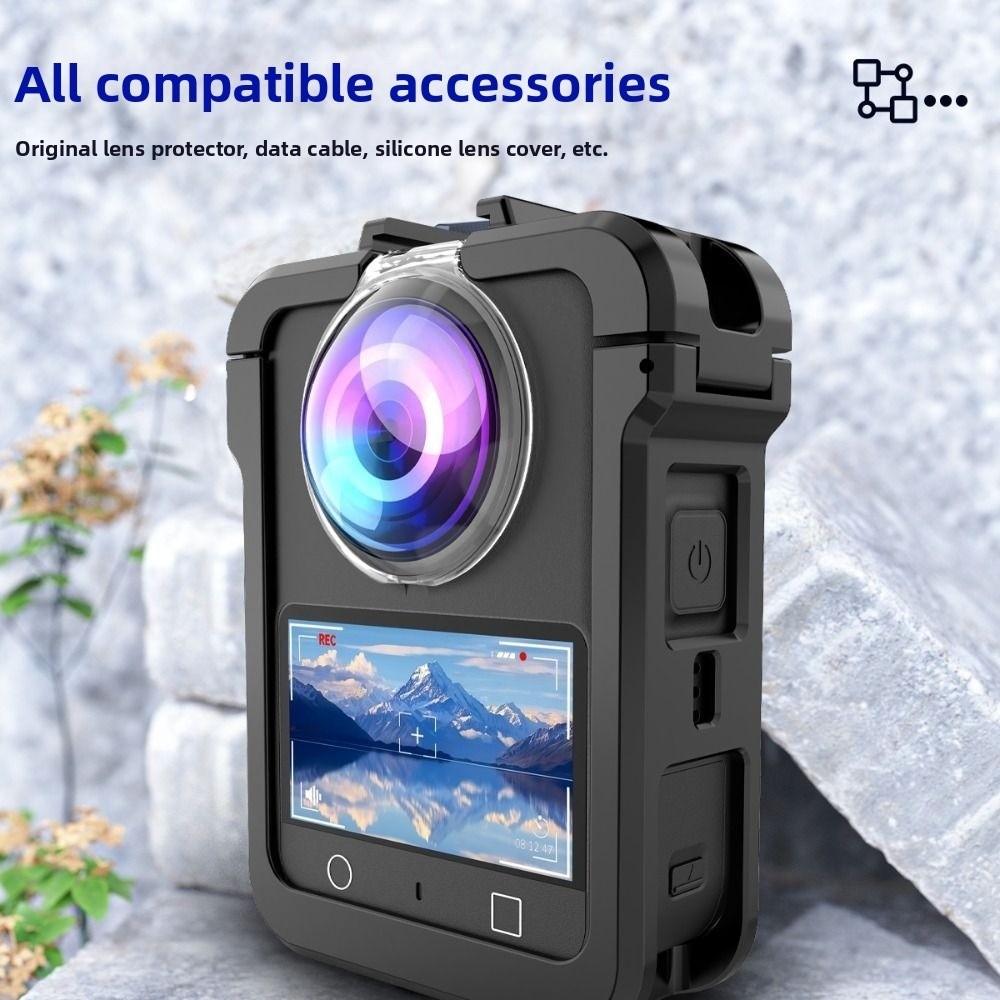 ABS Protective Frame Cold Shoe Mount 1/4 Screw Base Rabbit Cage Quick Release Housing Shell for DJI Osmo 360
