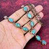 Amazonite Gemstone Necklace Electroformed Copper Adjustable Chain Necklace
