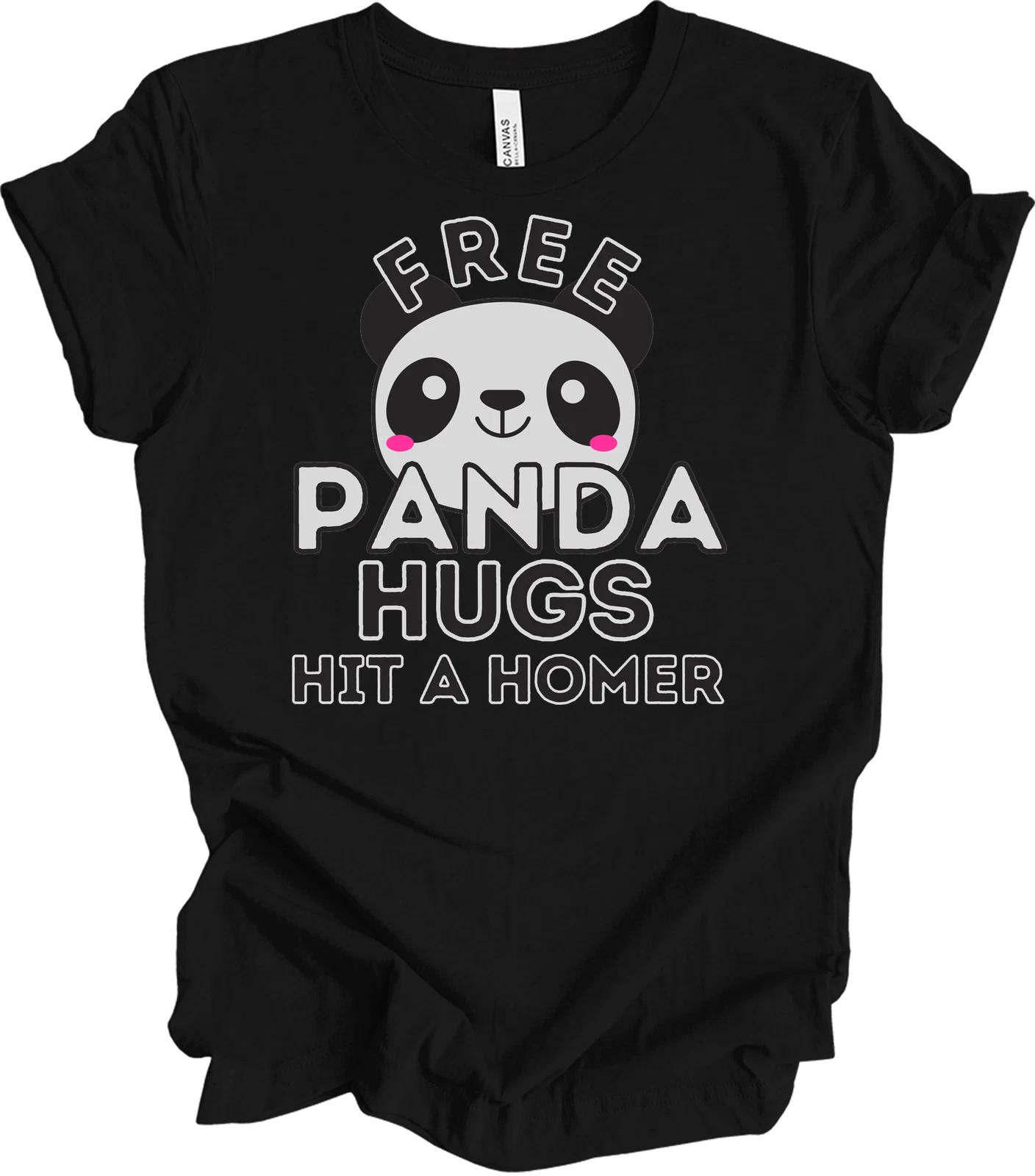 Free Panda Hugs Hit A Homer T shirt - Cute Panda Lover Gift 3XL