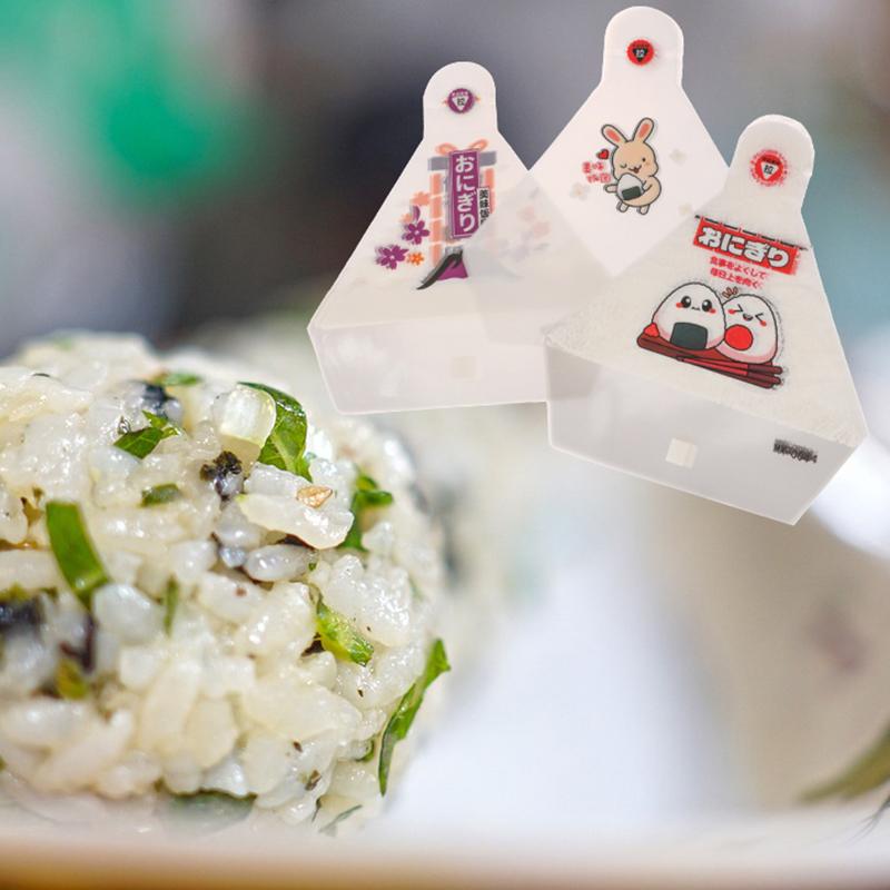 50Pcs Lovely Cartoon Triangle Rice Ball Packing Bag Seaweed Onigiri Sushi Bag Sushi Making Mold Tools Bento Accessories