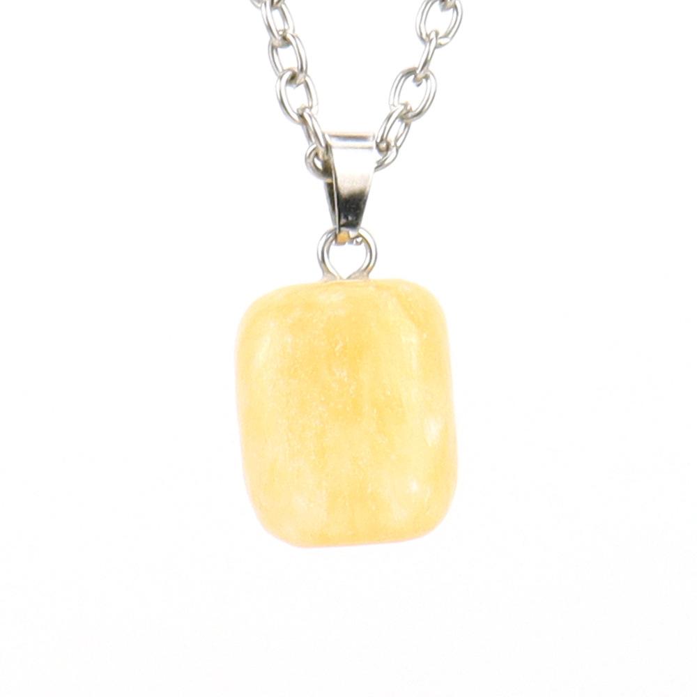 Natural Crystal Natural Stone Tiger Stone Irregular Shape Small Pendant Necklace N627