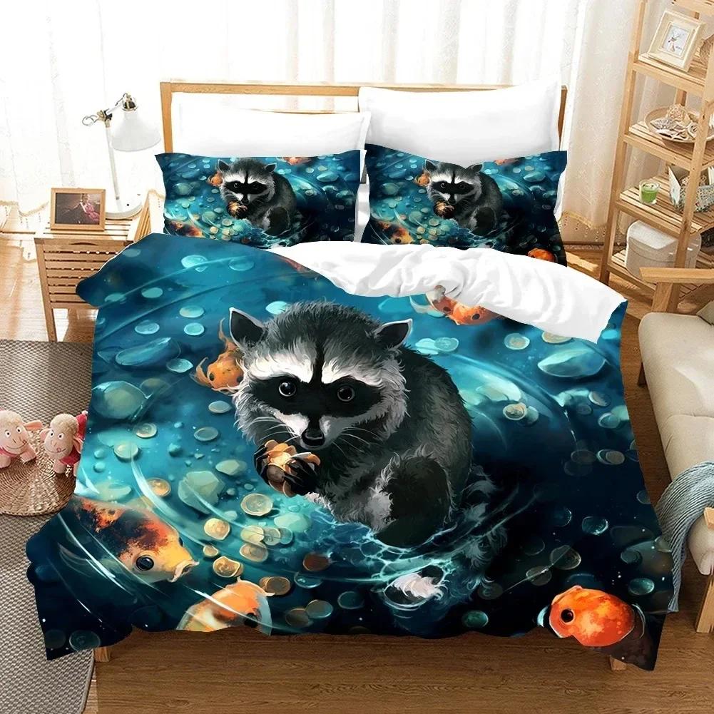 Liebliches Haustier Katzenbettwäsche Set Tier Lustig Bettbezug Kissenbezüge Bettdeckenbezug Bettwäsche Bettwäsche Einzelbett Doppelbett Queen-Size King-Size