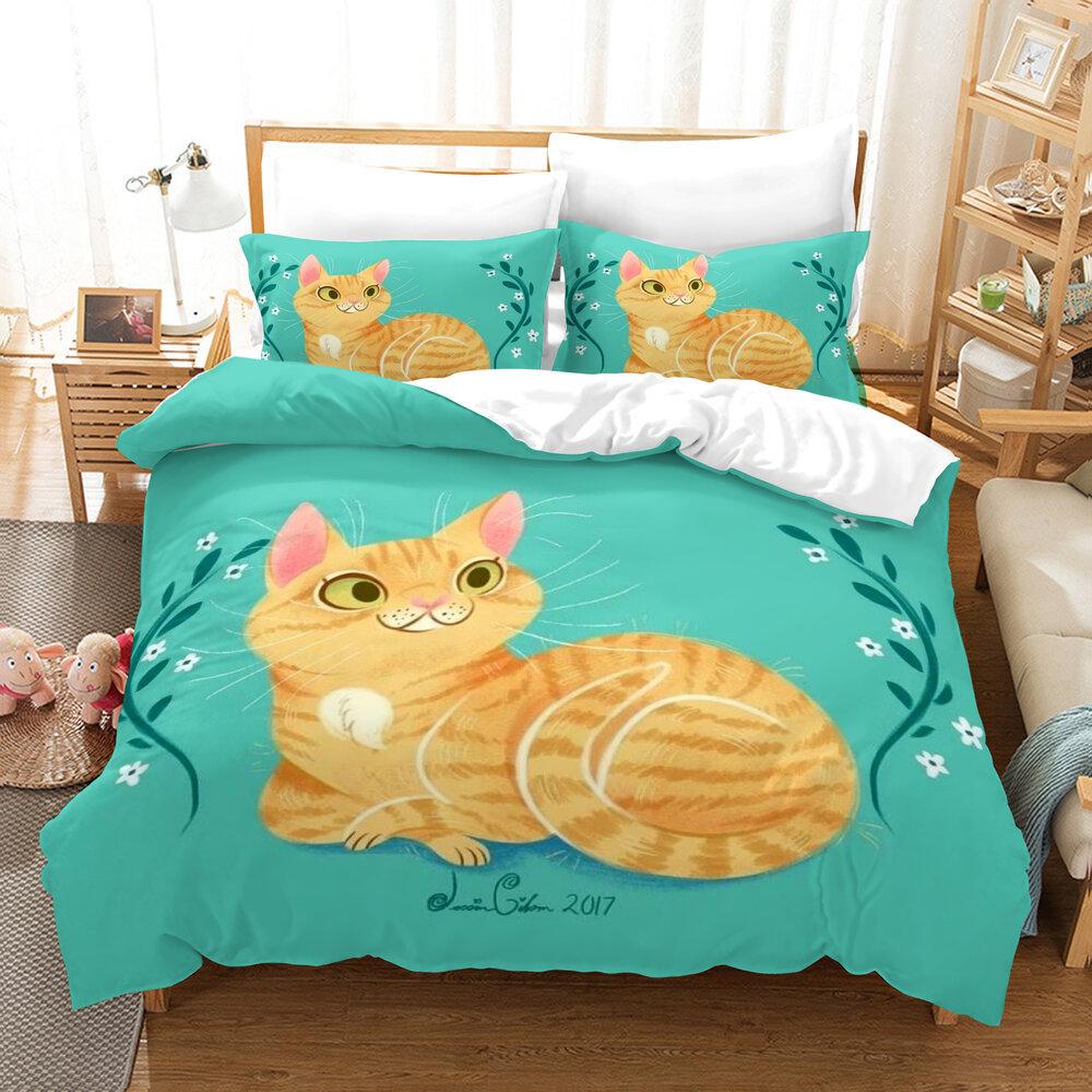 

Ближневосточный кот, комплект из трех предметов, цифровая 3D-печать GB-Single135cm×200cm 2pcs