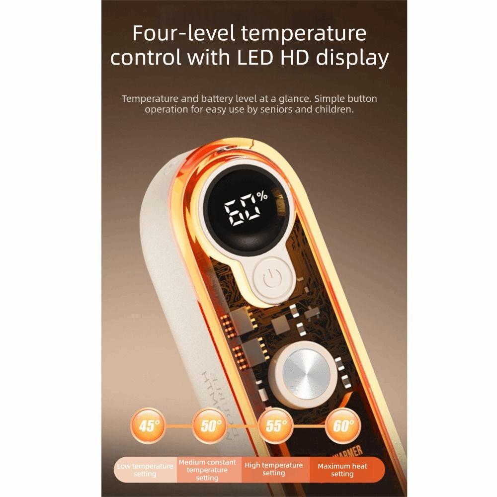 Magnetic Hand Warmer Colorful Light Pocket Warm Hand Treasure Compact Electric Handwarmer  Camping