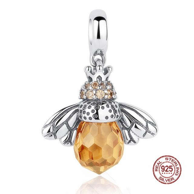 

Підвісний браслет/намисто зі стерлінгового срібла 925 проби, ювелірні вироби, шарм, бісер, рожевий метелик, бісер