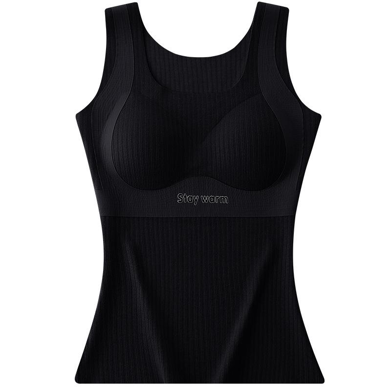 2025 Autumn/Winter Women's Shaping Vest with Breast Pads - Slim, Warm Base Layer Top