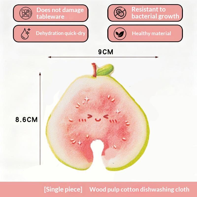Cartoon Fruit Series Dish Sponge Brush Soft Bristle Scratch-Free Multipurpose Kitchen Cleaning Gadget for Home Use