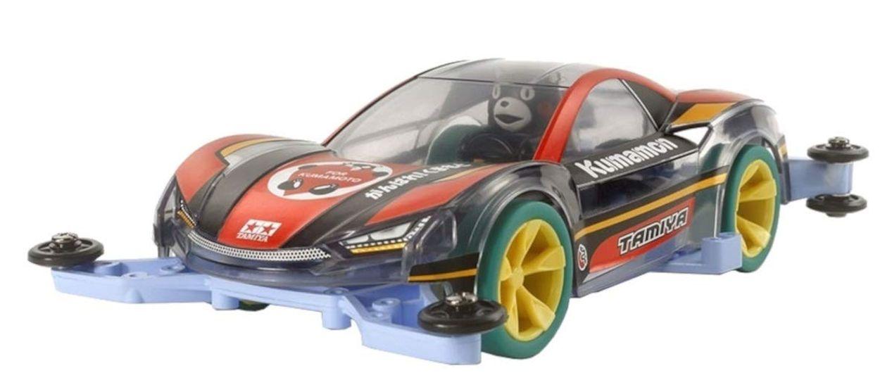 

Специальный проект Tamiya Mini 4WD, версия Kumamoto Mini 4WD Kumamon, шасси пастельно-голубого цвета 95616 Ganbare!