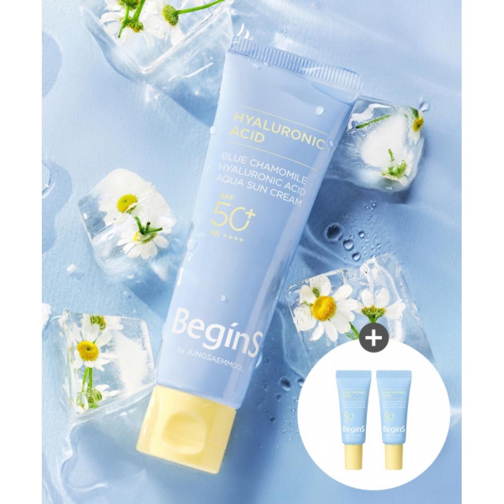 Begins [exclusive Composition] Blue Chamomile Hyaluronic Acid Moisturizing Sun Cream  5ml 2 Free Moisturizing Sunscreen hyaluronic acid moisturizing sun cream