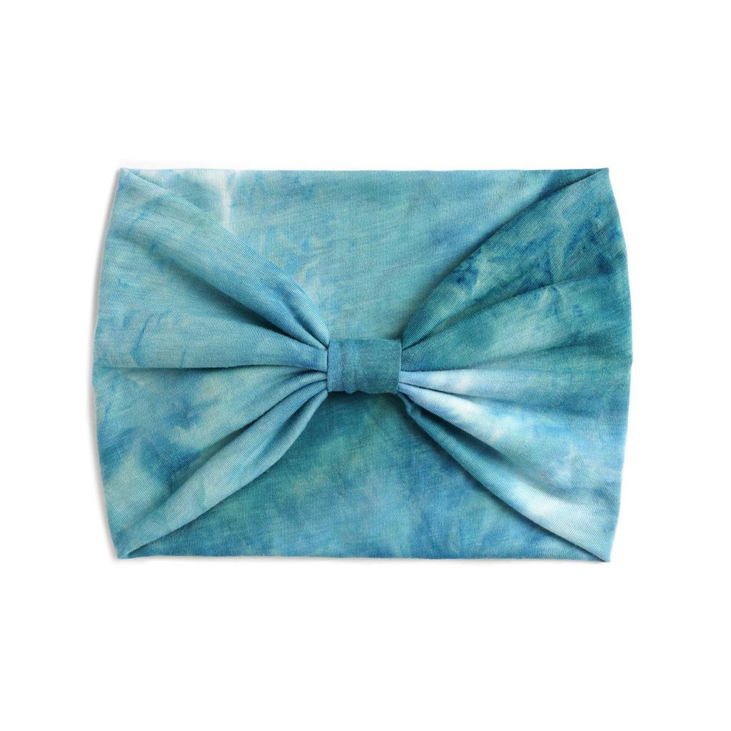 Fascia per capelli tie-dye sportiva e da yoga da donna extra larga da 18 cm