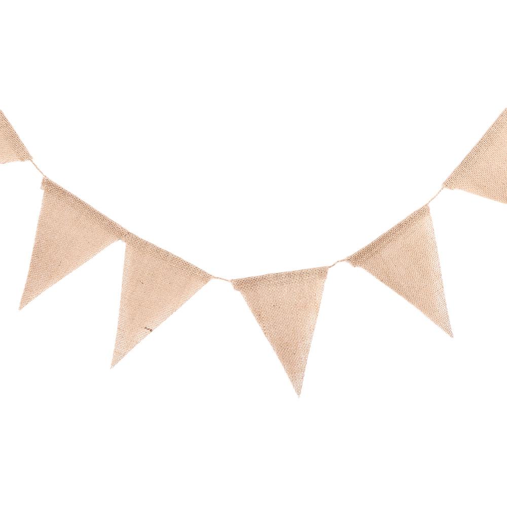 13 Flags New Wonderful Chic Rustic Shabby Party Decor Wedding Hessian Bunting Lace Bunting Banner