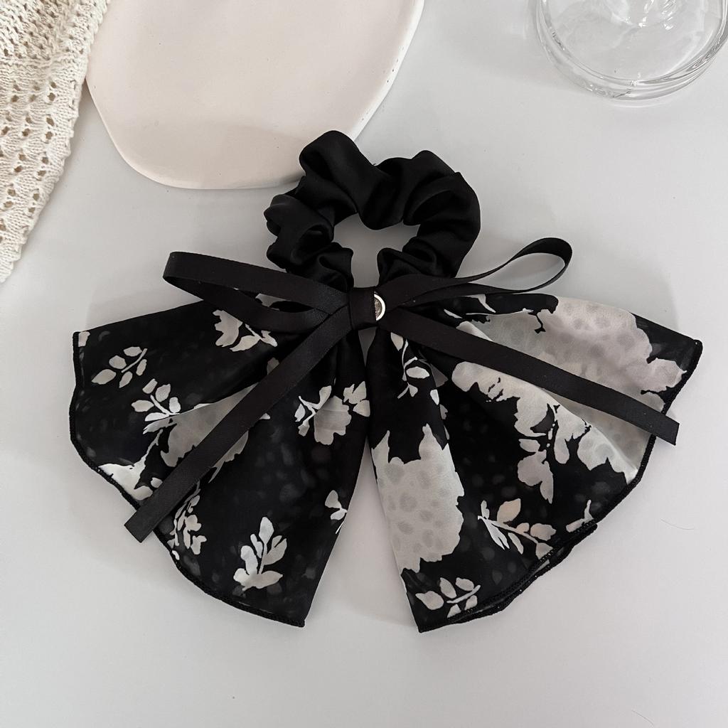 Flower Ribbon Headrope French Elegant Bow Bow Large Bow Hair Loop Retro High Grade Headrope Hair Accessories