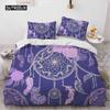 Düş Kapanı Nevresim Takımı Bohem Hippi Yatak Takımı Kraliçe Boy Etnik Yorgan Kılıfı Polyester Boho Tüyler Yorgan Kılıfı
