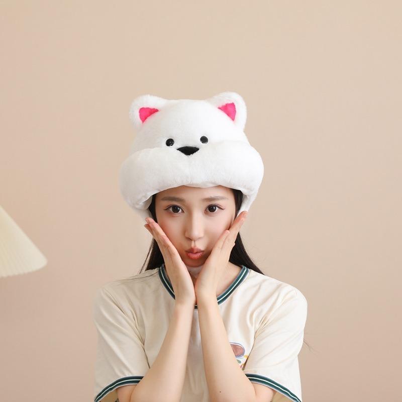 Halloween Cute West Highland Dog Head Hat, Photo Props, Cartoon Head Covers, Photo Props Performance Props