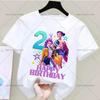 Kpop Demon Hunters Clothing Party Supplies Casual T-shirt Boys Birthday Number 1-9 Print Short Sleeve Girl Clothes Base Tee Tops