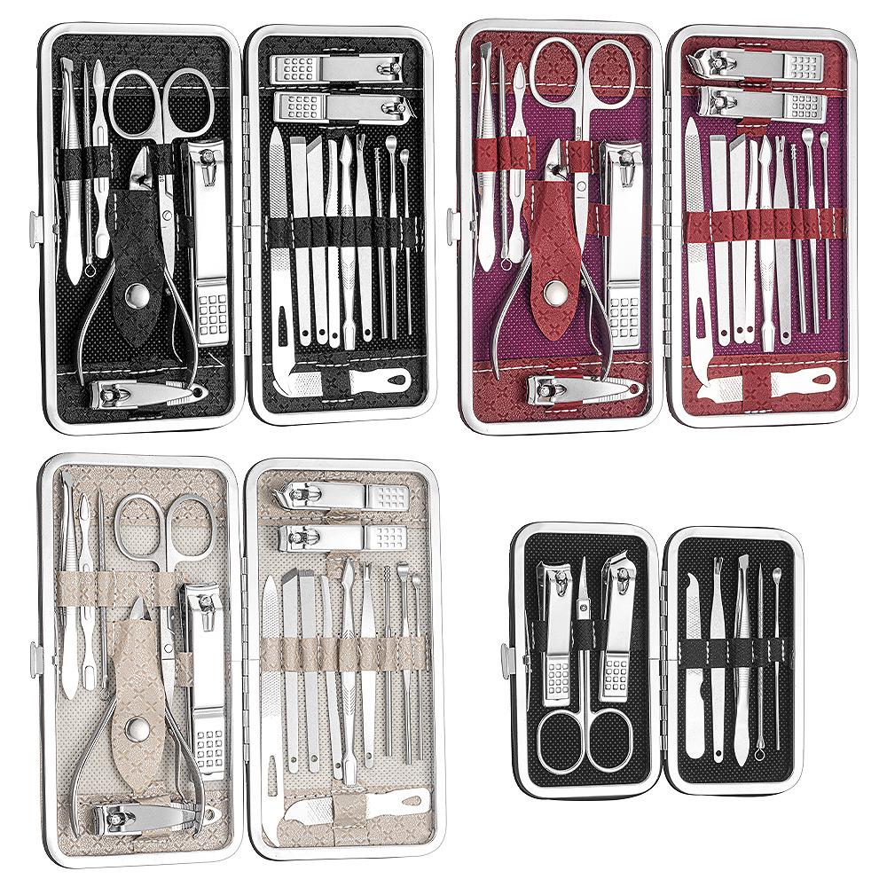 19-Piece Slant-Edge Nail Clipper & Ear Pick Manicure Set