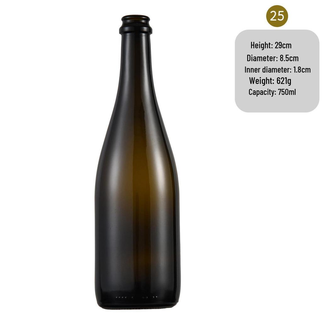 In-Stock Burgundy Green Glass Wine Bottle - Ideal for Red Wine, Liquor, Home Brewing, and Fruit Wine Storage