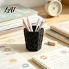Creative Office Supplies Decor Pebble Texture Pen Holder Hexagonal Desktop Organizer Stable Anti-Tip 3D Large Capacity Organizer Printed PLA Storage