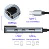 2025 New 4-in-1 USB C HUB Adapter Docking Station with Dual USB C and RJ45 for Pro/Air Laptop