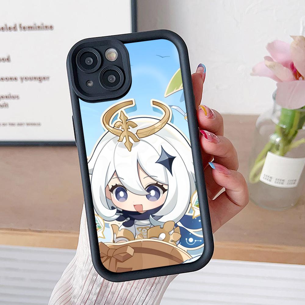 

Game GI Paimon Thicken TPU Mobile Phone Case for iPhone 17 16 15 14 13 12 11 Air Pro Max Plus Colorful Cover iPhone 16 Pro