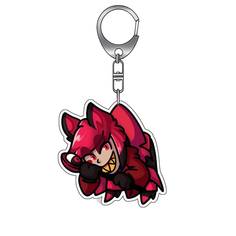 

Q Version Anime Characters Acrylic Keychain for Charlie Husk Angel Dust Backpack Pendant Anime Decoration Collection Gift Toy