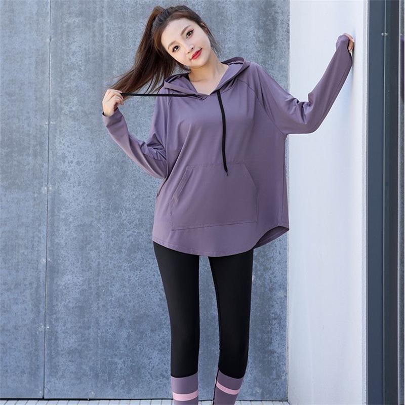 2024 Dámský sportovní dvoudílný oblek vysoké kvality na jógu a pilates - Ideální na podzimní ranní běhy