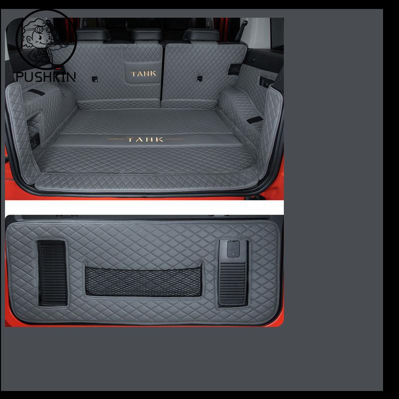 For GMW TANK 300 2025 2024 2023 Car Trunk Protection PU Leather Mat Catpet Interior Modification Cover Part Auto Accessories