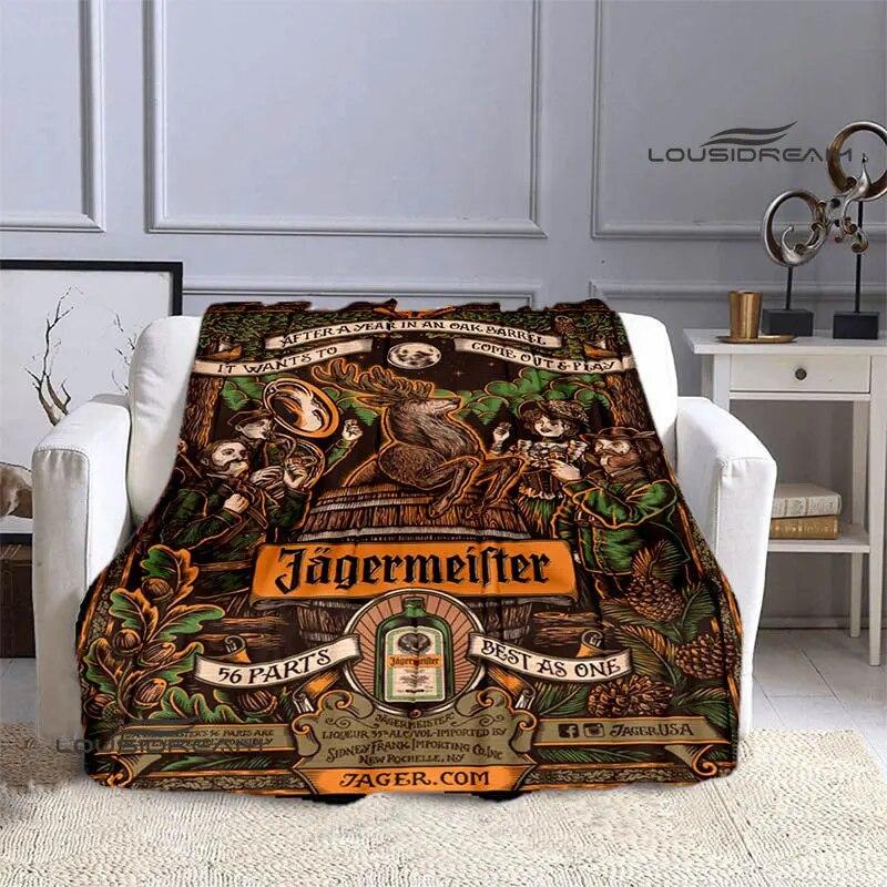 

German Jaegermeister Logo Printed Blanket Picnic Blanket Blankets for Beds Blanket for Gift All Seasons