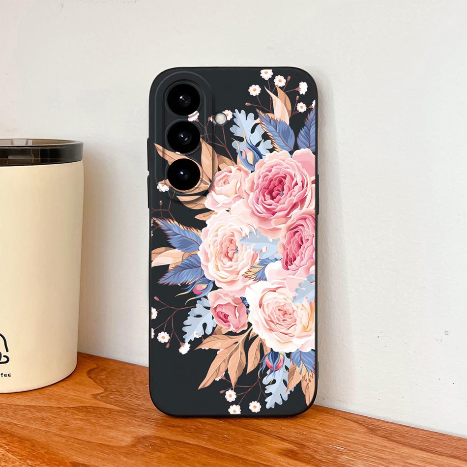 Candy Flower Case For Samsung Galaxy S26 Ultra Plus Soft Liquid Silicone Upgrade Lens Protection Back Cover For Galaxy S 26 Capa