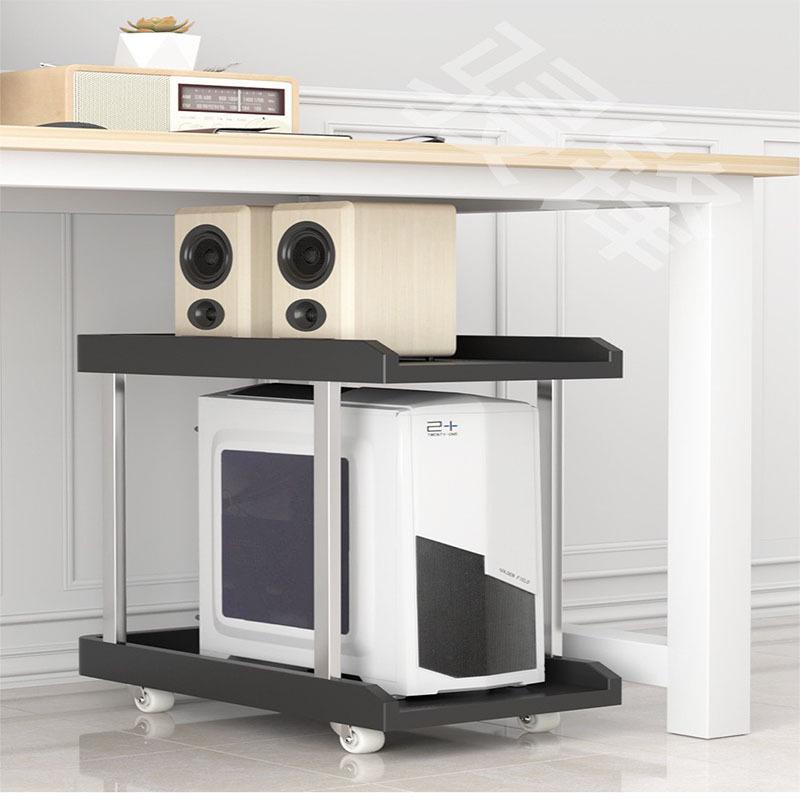 Double-Layer Desktop Computer Stand with Cooling and Storage