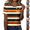 Women's Casual Short Sleeve T-Shirt with Halloween Print for Holiday Party Wear