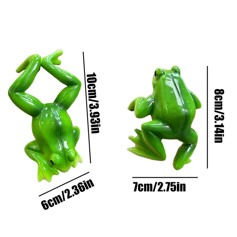 Frosch Gartendekoration Niedlicher Tier-Pflanzenhänger Lustige Froschstatue Set mit 2 Stück Pflanzgefäß Terrarium Dekoration für Balkon Rasen Regal Schreibtisch