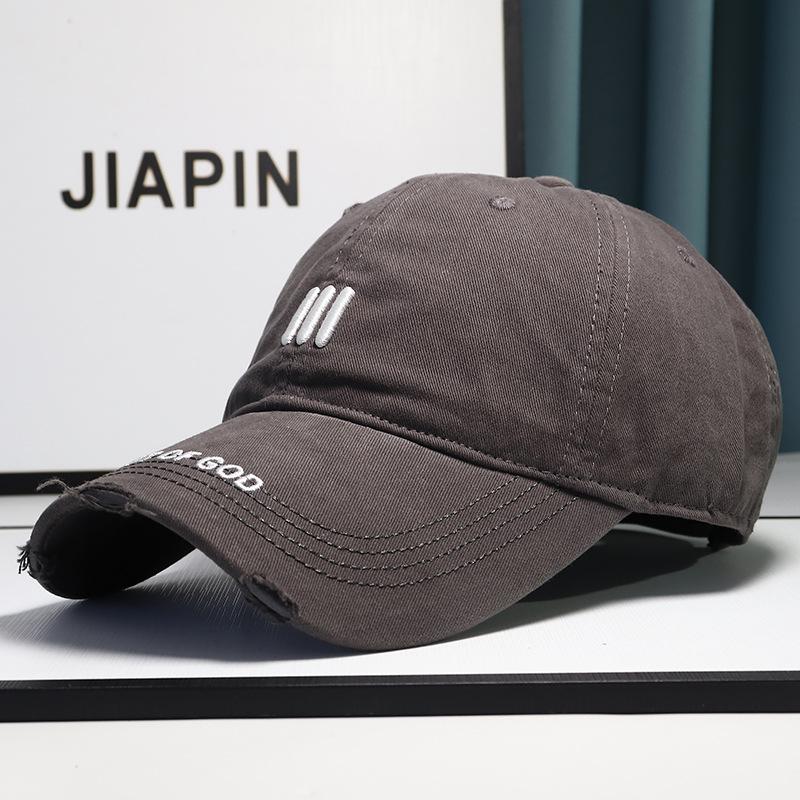 Hat Female Embroidery Letter Cap Tide Versatile Casual Student Baseball Cap Spring Summer Outdoor Sun Hat Men