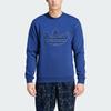 Adidas Originals Printed Vintage Athletic Crewneck Sweatshirt for Men, Dark Blue