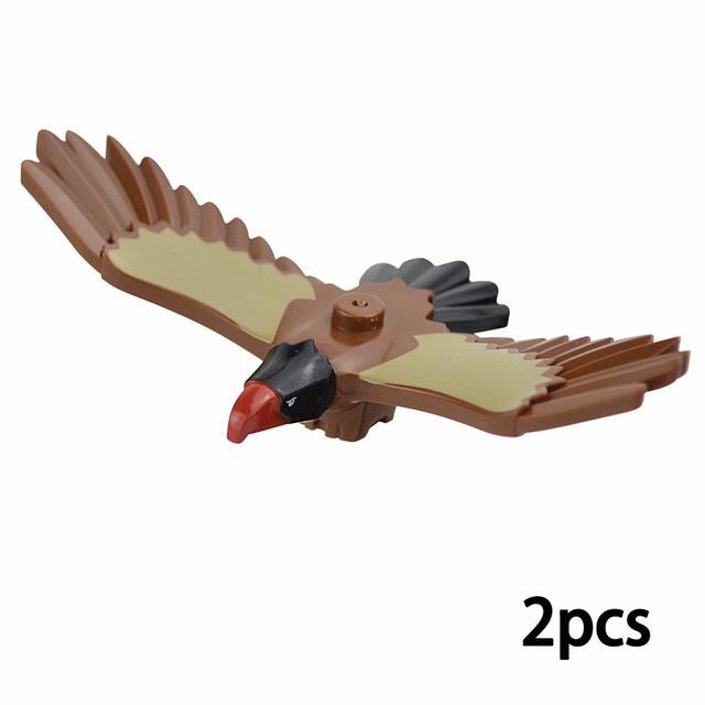 MOC City Animal Building Block Figures Goat Sheep Eagle Owl Panda Parrot Seagull Penguin Zoo Fram Accessories Bricks Toy Gift