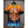 3d Print T Shirt For Men Funny Chest Hair Muscle Ugly Tee Tops Summer Short Sleeve Causal Men's Tshirts Streetwear Harajuku Tops