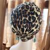 Spring and Summer Thin Leopard Print Headband Hat Simple and Versatile Pullover Hat Postpartum Hair Cover Knotted Headband Hat