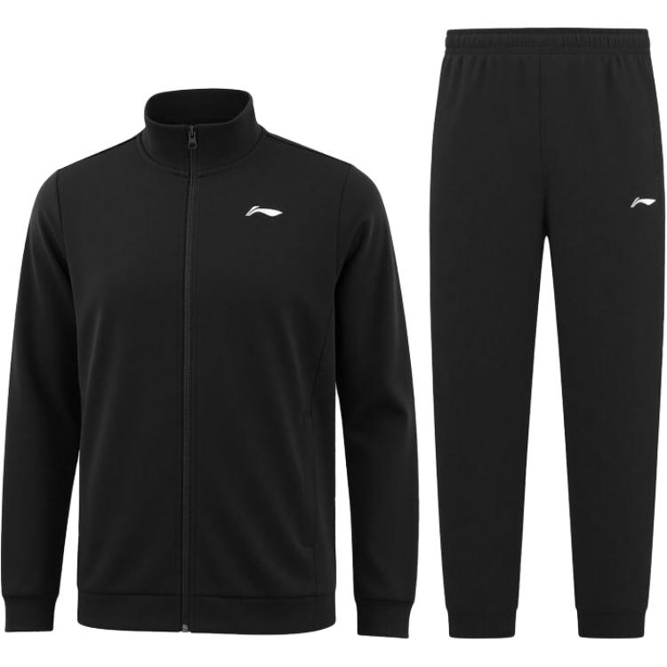 Li Ning Casual Sportswear Men s Black Stand Collar Moderate AWEV035-1 3XL