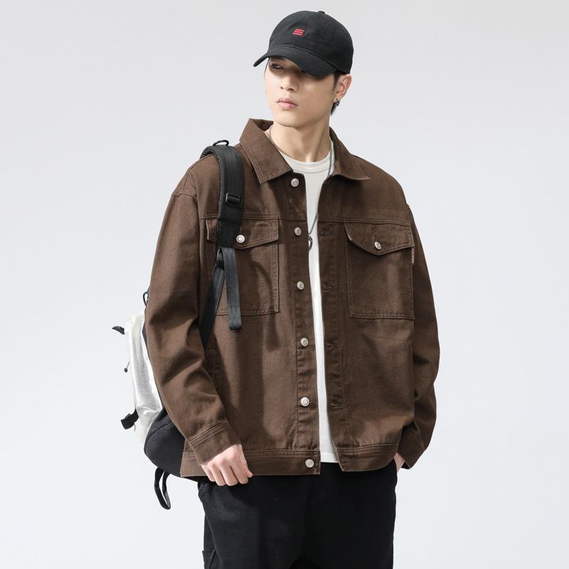 Jacket Men's Spring American High Street Trend Tooling Loose Denim Casual Jacket Versatile Top