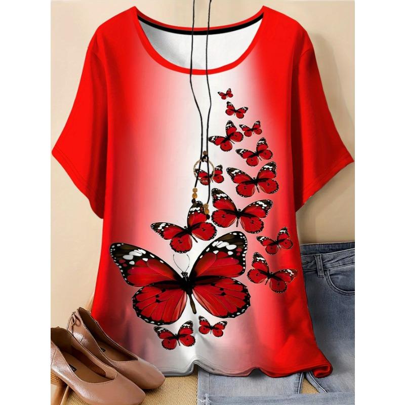 

Round Neck Short Sleeve Summer Top S