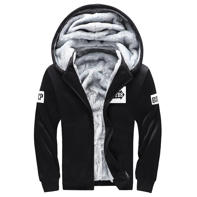 Men's Fleece-Lined Sports Set: Jacket & Long Pants, Plus Size M-8XL, Autumn/Winter.