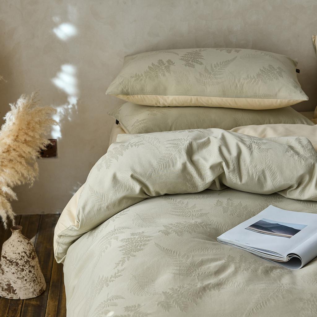 High-end Jacquard 100% Cotton Duvet Cover Set Soft Skin-friendly Queen Bedding Set King Comfortable Quilt Cover and Pillowcase